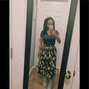 ASOS pleated floral skirt